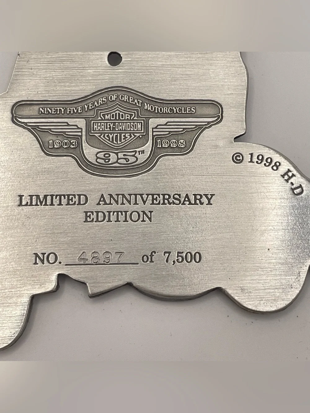 Harley Davidson 95th Anniversary 1998 Limited Edition Christmas Ornament  #4897
